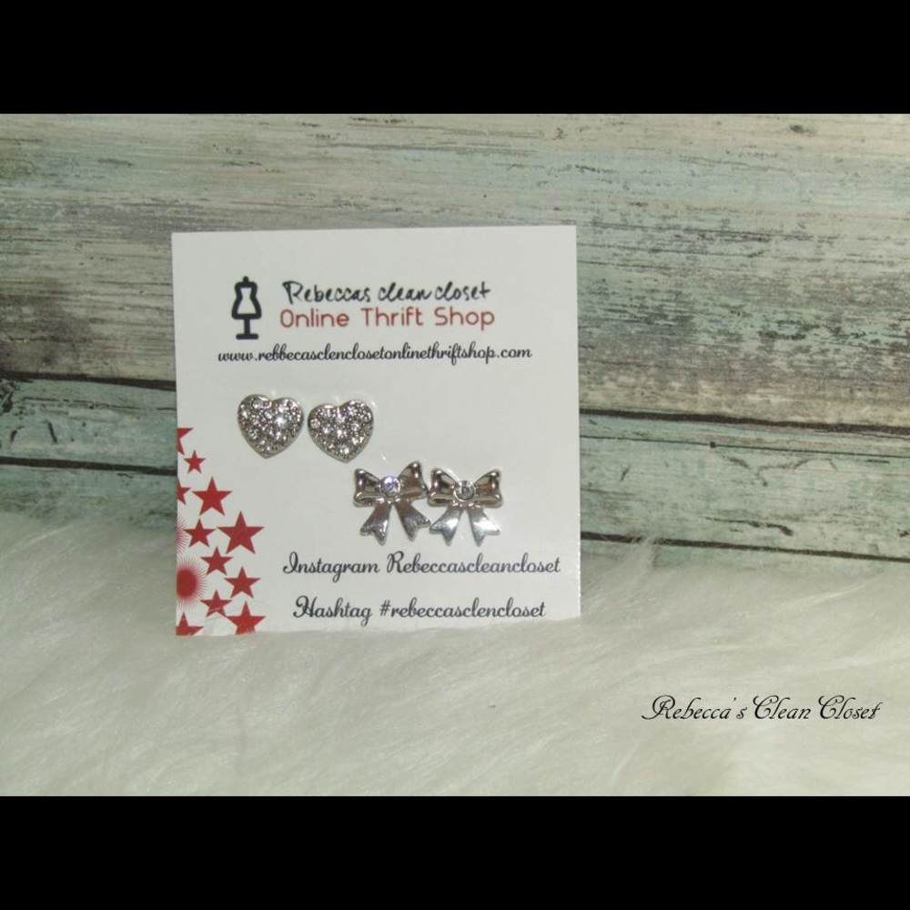 Bow & Heart Earrings USED!